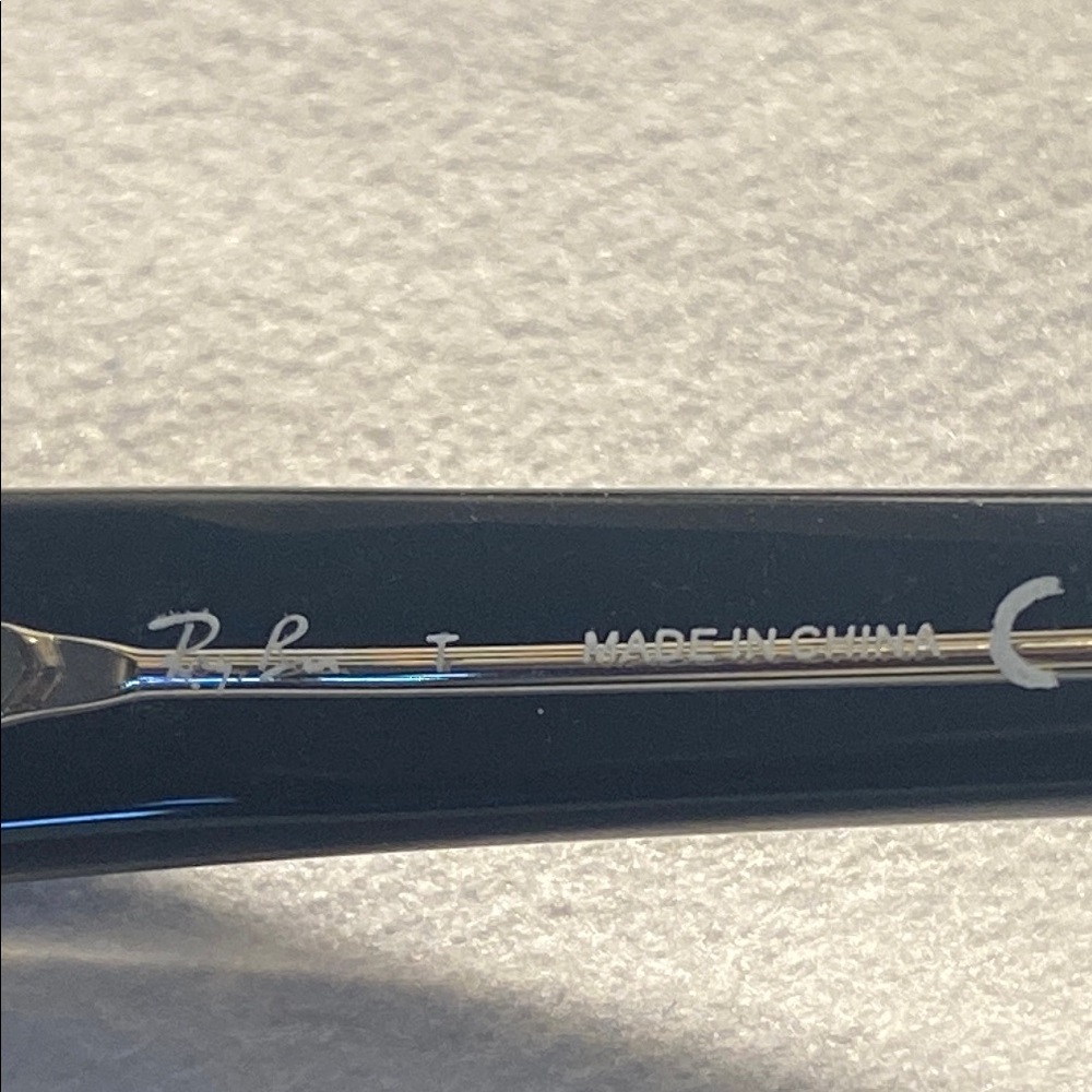 Black Ray Ban Rectangular Eyeglasses + Case - image 4